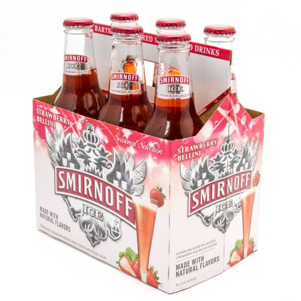 Smirnoff Ice - Strawberry Bellini - 11.2oz Bottle - 6 Pack