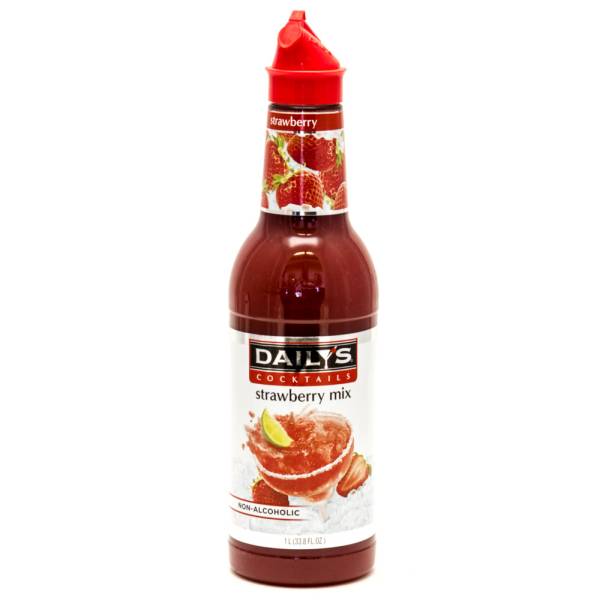Daily's Cocktails Strawberry Mix Non-Alcoholic - 33.8fl oz