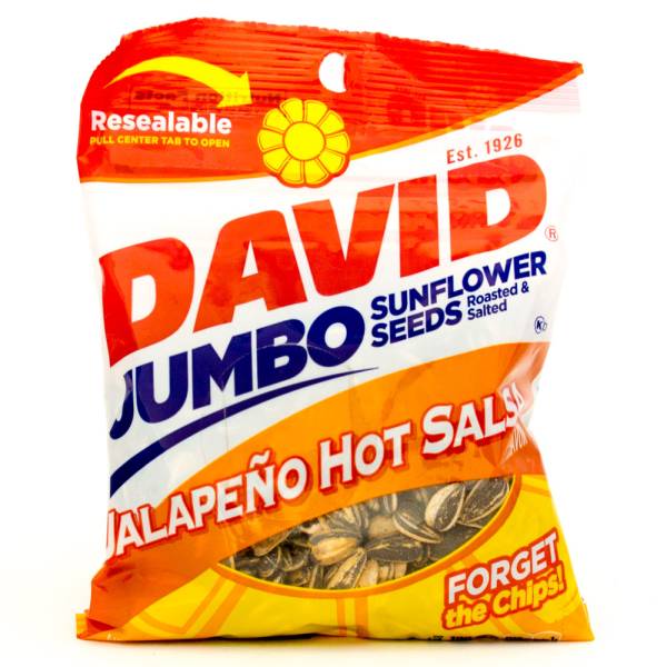 David - Jalapeno Hot Salsa - Jumbo Sunflower Seeds - 5.25oz