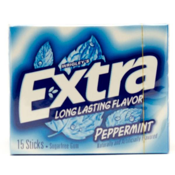 Extra - Peppermint Sugarfree Gum - 15 Sticks