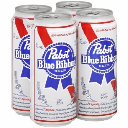 Pabst Blue Ribbon Lager Beer - 4 Pack...