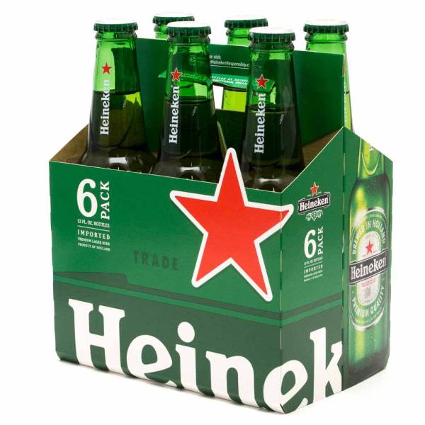 Heineken - Lager Beer - 12oz Bottle - 6 Pack