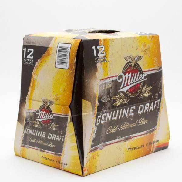Miller - Genuine Draft - 12oz Bottle - 12 Pack