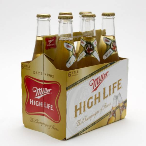 Miller - High Life - 12oz Bottle - 6 Pack