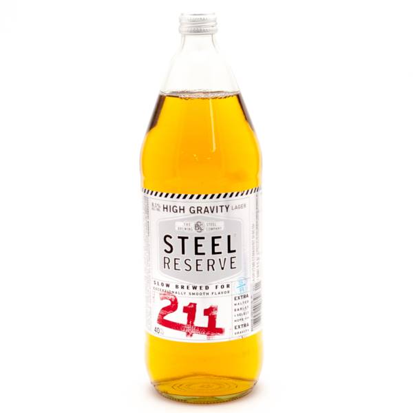 Steel Reserve - 211 High Gravity Lager - 40oz Bottle