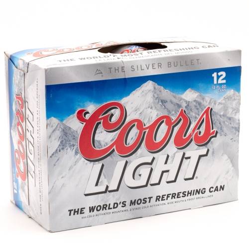 Coors light 12 pack cans