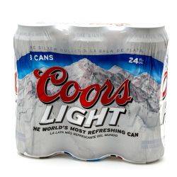 Coors Light Beer - 24oz Can - 3 Pack