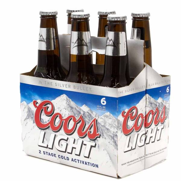 Coors Light Beer 12oz Bottle 6 Pack Beer, Wine and