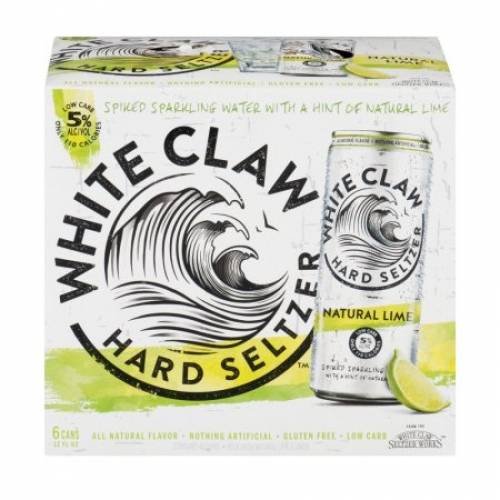 White Claw Lime Seltzer - 6 pack cans