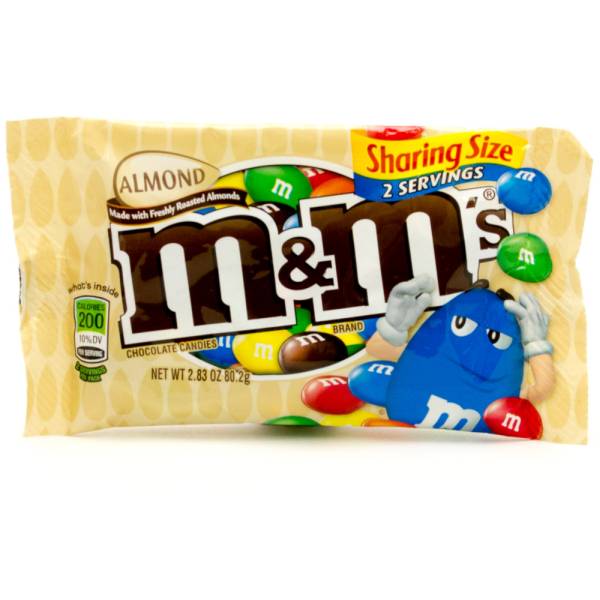  M&M'S Almond Chocolate Candy Sharing Size 2.83-Ounce