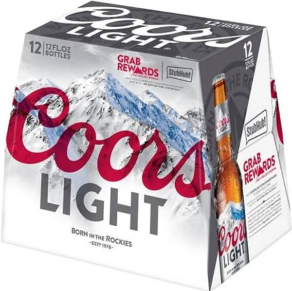 Coors Light 12 Pack 12oz Bottles