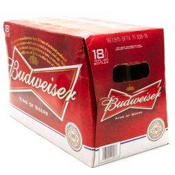 Budweiser 18 pack of 12 oz bottles.